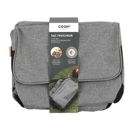 Insulated Lunch Bag Zippi, grey