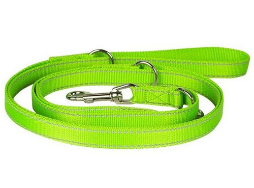 Chaba Adjustable Reflective Leash 20, lime green