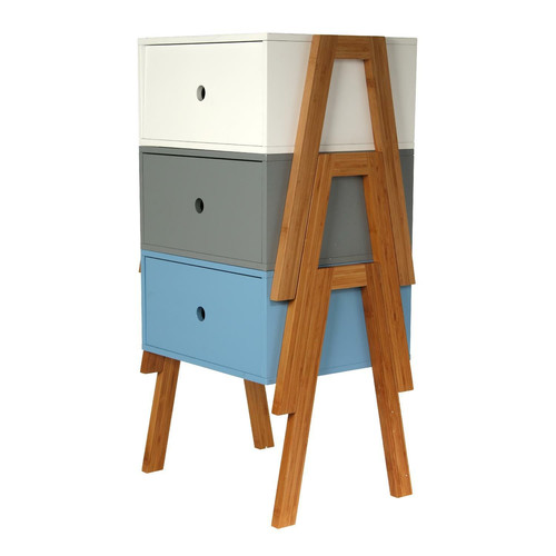 Nightstand Bedside Table Crane, white