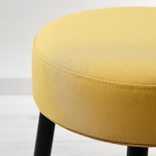 MÖRTFORS Pouffe, Diseröd dark yellow, 47x47 cm