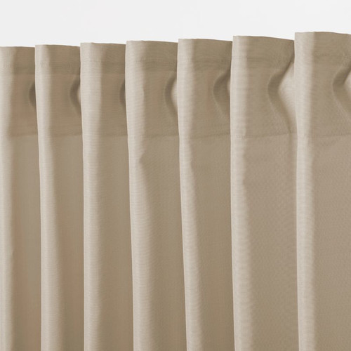 Curtain GoodHome Klama 140x260cm, light beige