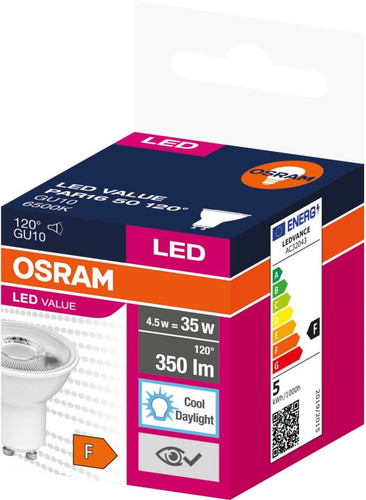 LED Bulb GU10 350lm 6500K 120°