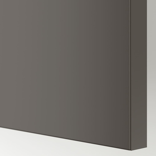 HASVIK Pair of sliding doors, dark grey, 150x236 cm