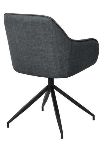 Upholstered Swivel Chair Brenda, dark grey