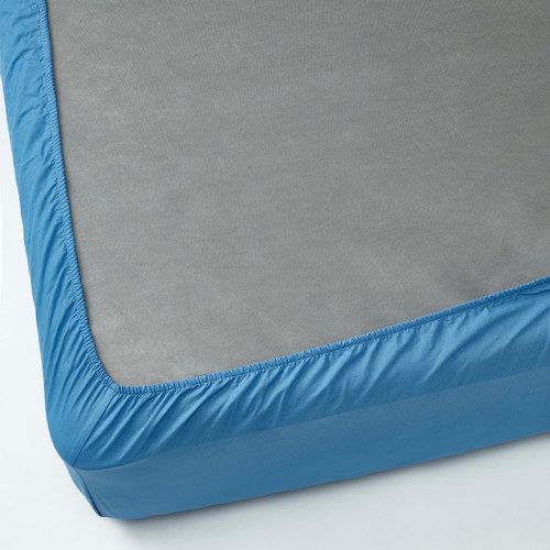 VÅRVIAL Fitted sheet for day-bed, blue, 80x200 cm