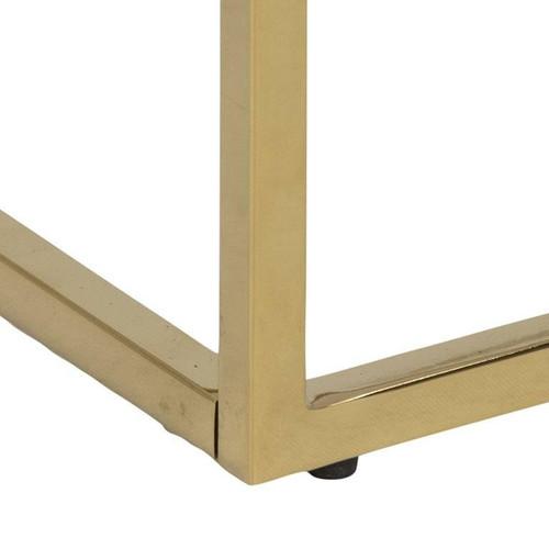 Bedside Table Nightstand Alisma, white/gold