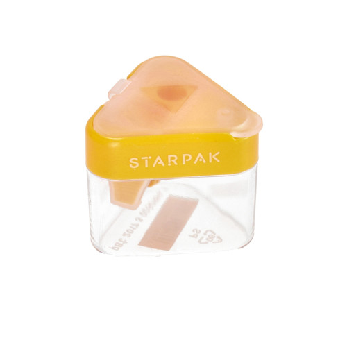 Starpak Double Plastic Sharpener Triangle, orange