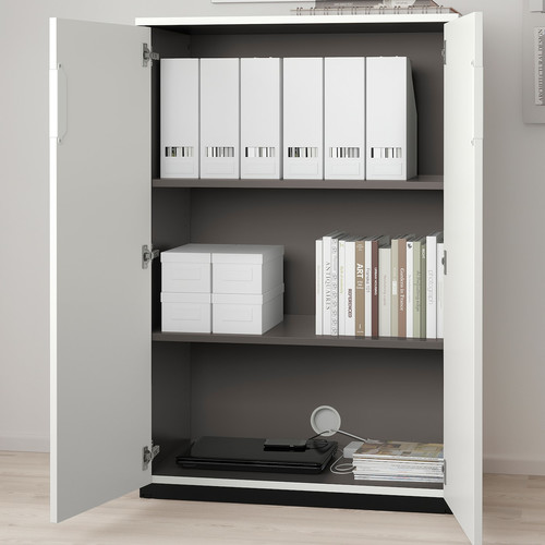 GALANT Cabinet with doors, white, 80x120 cm