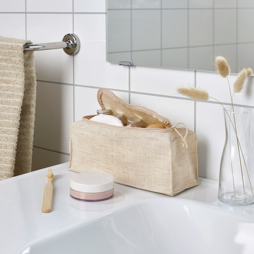 BOLLÖSUND Toiletry bag, beige