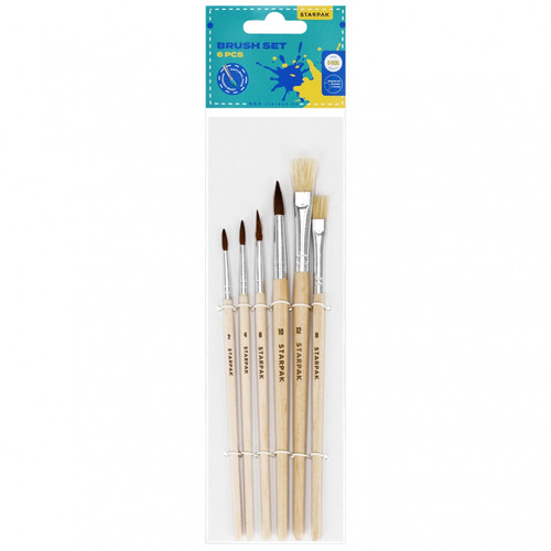 Starpak Brush Set Paintbrushes 6pcs