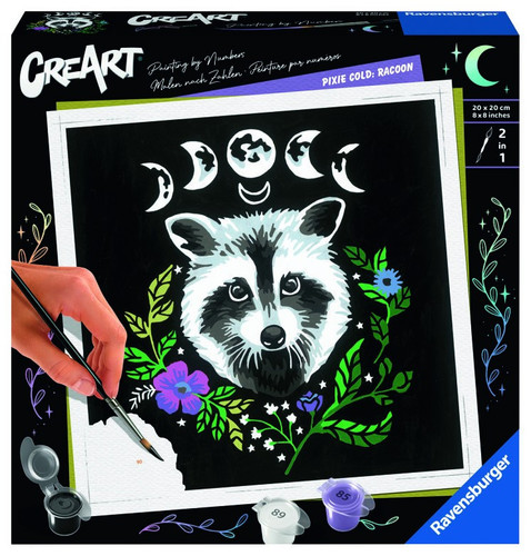 Ravensburger Painting By Numbers CreArt Pixie Cold Raccoon 12+