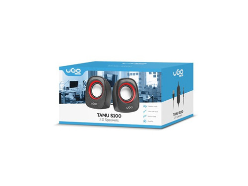 UGo Computer Speakers 2.0 Tamu S100, red