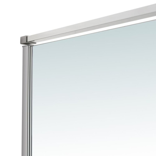 GoodHome Walk-in Shower Ezili 100 cm, chrome/transparent