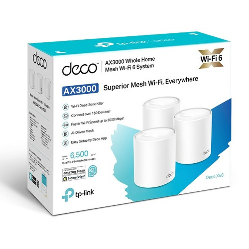 TP-Link WiFi 6 System Whole Home Mesh Deco X50 AX3000, 3 pack