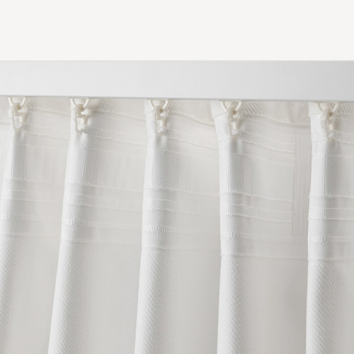 TIBAST Curtains, 1 pair, white, 145x300 cm