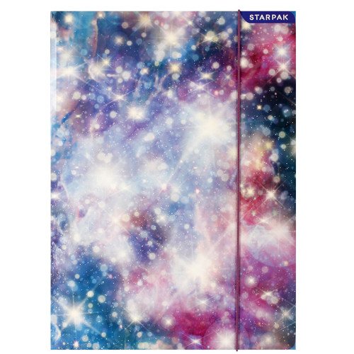 Folder with Elastic Band A4 Galaxy 10-pack, assorted patterns