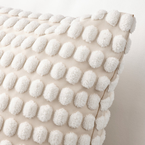 SVARTPOPPEL Cushion cover, off-white, 50x50 cm