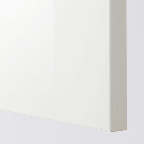 METOD High cabinet for fridge w 2 doors, white/Ringhult white, 60x60x200 cm