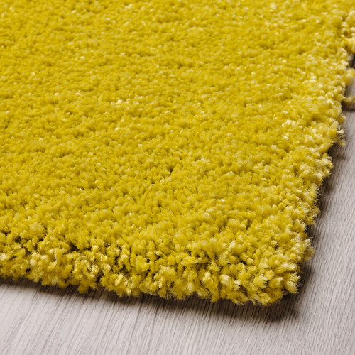 HOTELLRUM Rug, high pile, blue/green yellow, 80x200 cm