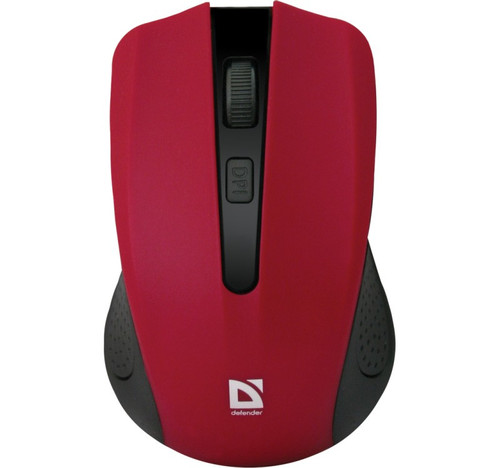 Defender Accura Optical Wireless Mouse 4 Buttons, 800-1600DPI MM-935, red