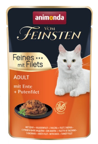 Animonda vom Feinsten Cat Adult Duck & Turkey Fillet Pouch 85g