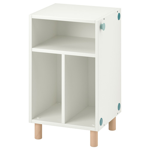 SMUSSLA Bedside table/shelf unit, white