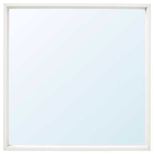 NISSEDAL Mirror, white, 65x65 cm