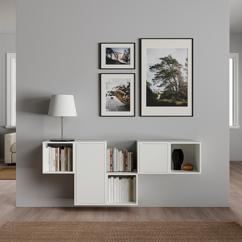 EKET Wall-mounted cabinet combination, white, 175x35x70 cm