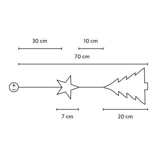 Christmas LED Decoration for Window Christmas Tree, multicolour, battery-operated