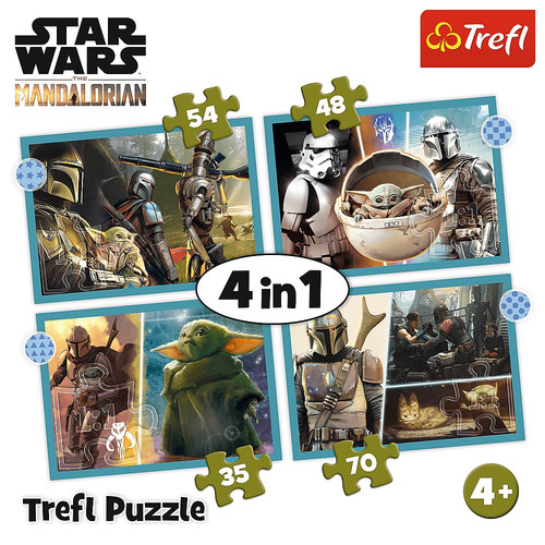 Trefl Children's Puzzle 4in1 Madalorian Star Wars 4+