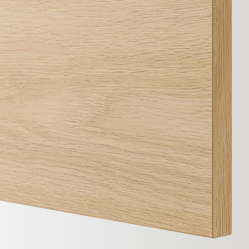 ENHET High cabinet storage combination, white/oak effect, 60x62x210 cm