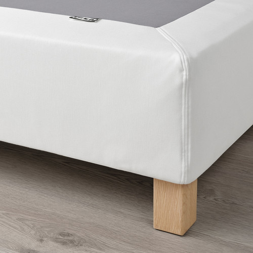 LYNGÖR Sprung mattress base with legs, white, 180x200 cm