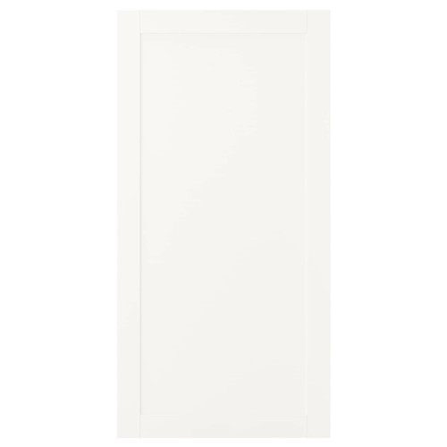 SANNIDAL Door with hinges, white, 60x120 cm