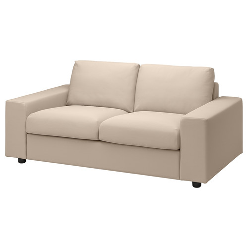 VIMLE 2-seat sofa, with wide armrests/Hallarp beige