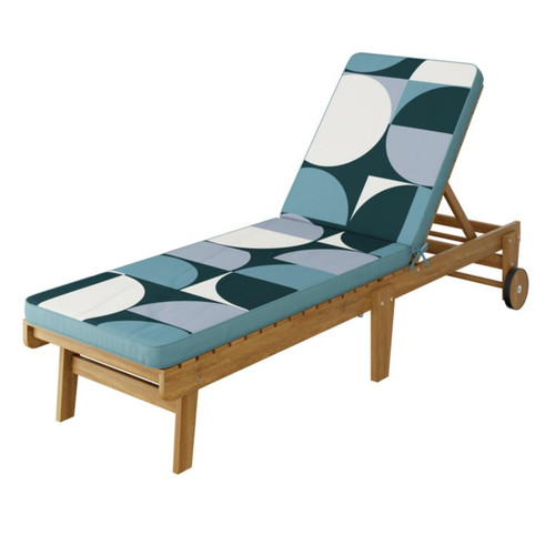 GoodHome Outdoor Sun Lounger Denia, wood