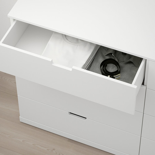 NORDLI Chest of 8 drawers, white, 160x99 cm