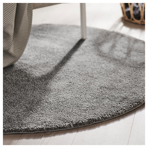 STOENSE Rug, low pile, medium grey, 195 cm