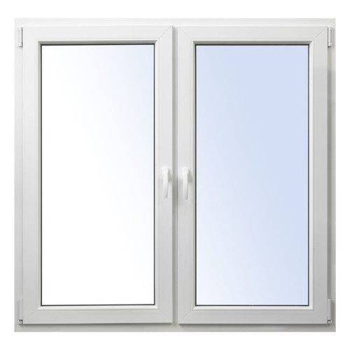 Casement/Tilt and Turn Window PVC Triple-Pane 1165 x 1135 mm, symmetrical, white