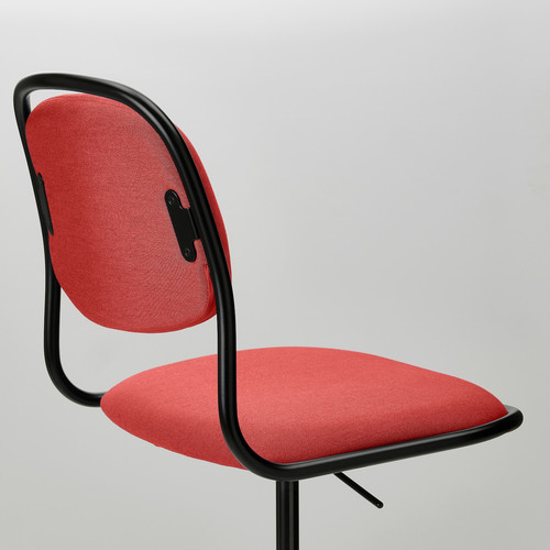 ÖRFJÄLL Swivel chair, black/Vissle red