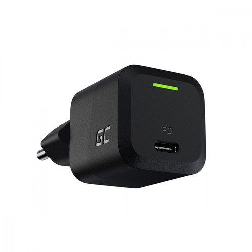 GreenCell Charger GC PowerGaN EU Plug 33W PD 3.0 QC 3.0 USB-C, black