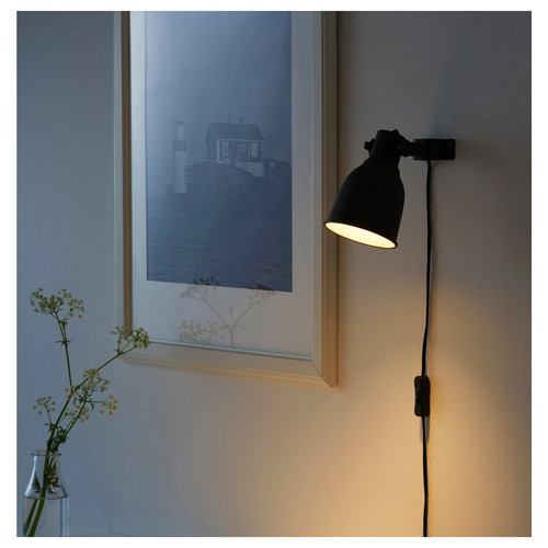 HEKTAR Wall/clamp spotlight, dark grey