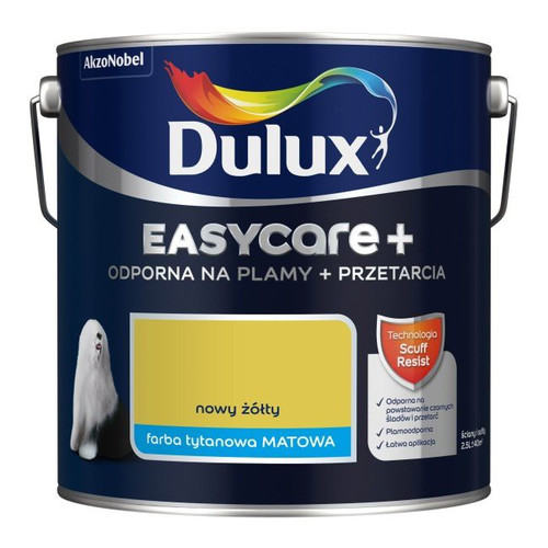 Dulux EasyCare+ Washable Durable Matt Paint 2.5l new yellow