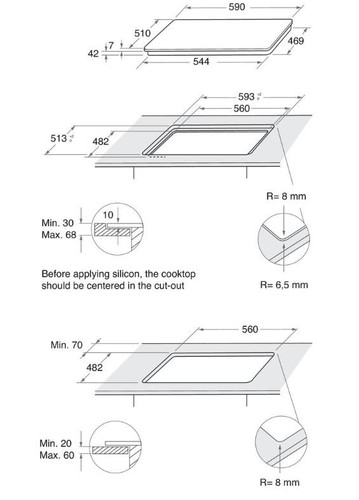 Whirlpool Gas Hob AKT616NB