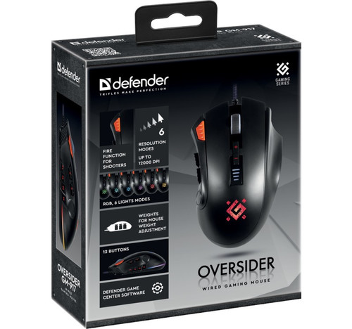 Defender Wired Optical Gaming Mouse Oversider GM-917