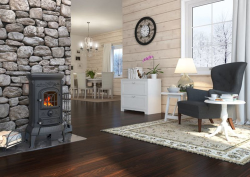 NORDflam Cast Iron Stove Verdo Eko 7kW, black