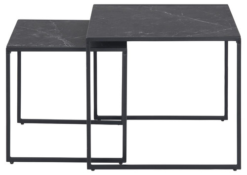 Nesting Tables Set of 2 Oxford 50x50, black