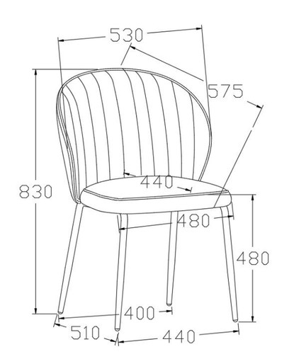 Dining Chair Patricia, anthracite