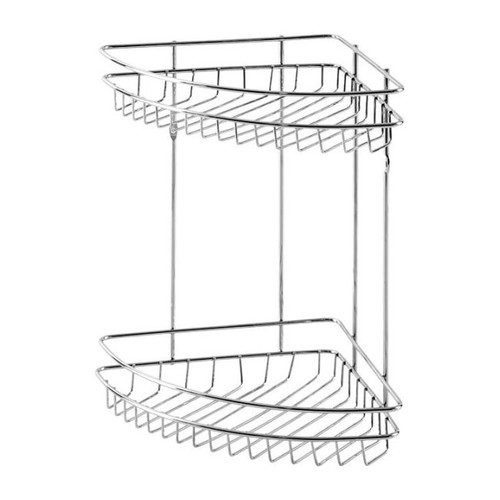 Shower Shelf Moon, 2 shelves, chrome