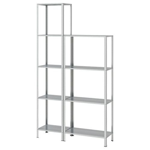 HYLLIS Shelving unit in/outdoor, 100x27x140-183 cm