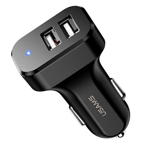 USAMS Car Charger 2xUSB C13 Only Head